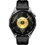 Huawei Watch GT 6 46mm (Atum-B19F) (schwarz, schwarzes Fluorelastomerarmband)