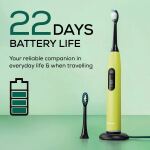 Beurer SC 50 Splashy Lemon Green Planet, Elektrische Zahnbürste (gelb, incl. 2 Bürstenköpfe)