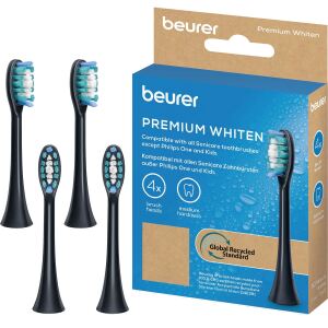 Beurer SC Bürstenköpfe Premium Whiten Green Planet (schwarz, 4er Pack)