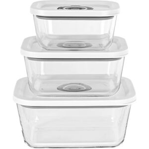 Rommelsbacher Vakuumier Glasbehälter-Set VCG 1 (transparent, 3-teilig, 350ml, 670ml, 1.100ml)