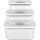 Rommelsbacher Vakuumier Glasbehälter-Set VCG 1 (transparent, 3-teilig, 350ml, 670ml, 1.100ml)