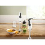 Bosch Stabmixer ErgoMaster MSM4W220 Serie 4 (weiß/edelstahl, 600 Watt, mit Zerkleinerer)