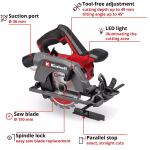 Einhell Power X-Change Akku-Handkreissäge CG2400SV TE-CS 18/150-2 Li-Solo, 18Volt (rot/schwarz, ohne Akku und Ladegerät)