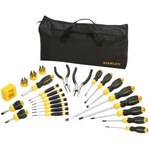 Stanley Schraubendreher-Set, 39-teilig (schwarz/gelb, mit Tasche)