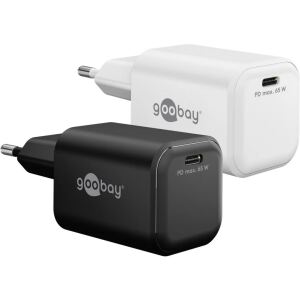 Goobay USB-C PD GaN Schnelladegerät Nano 65 W (weiß)