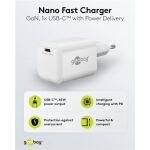 Goobay USB-C PD GaN Schnelladegerät Nano 65 W (weiß)