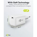 Goobay USB-C PD GaN Schnelladegerät Nano 65 W (weiß)
