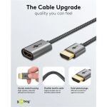 Goobay Ultra High-Speed HDMI-Flexiadapter (schwarz/gold)