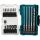 Makita Bohrer-Bit-Set SDS Plus, 18-teilig, Bohrer- & Bit-Satz (Klappbox mit transparentem Deckel)
