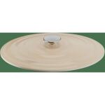 Tefal Ovaler Bräter aus Lov Gusseisen Ø 34cm (beige, mit Deckel, 7,2 Liter)