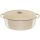 Tefal Ovaler Bräter aus Lov Gusseisen Ø 34cm (beige, mit Deckel, 7,2 Liter)