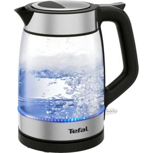Tefal KI6058 Glas (transparent/silber, 2.200 Watt, 1,7 Liter)