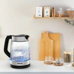 Tefal KI6058 Glas (transparent/silber, 2.200 Watt, 1,7 Liter)