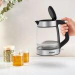 Tefal KI6058 Glas (transparent/silber, 2.200 Watt, 1,7 Liter)