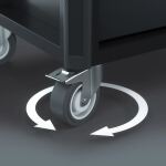 Wera 9701 Tool Rebel Werkstattwagen Stainless XXL 1, mit Bestückung (schwarz/silber, 188-teilig (Elektro / VDE), im exklusiven Tool Rebel Design)