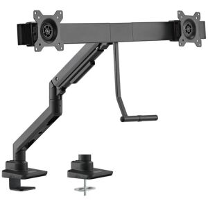 Goobay Doppel-Monitorhalterung Office (schwarz)