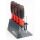 wiha Schraubendreher mit Bithalter SoftFinish, 1/4" (schwarz/rot, mit Ratschenfunktion)
