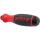 wiha Schraubendreher mit Bithalter SoftFinish, 1/4" (schwarz/rot, mit Ratschenfunktion)
