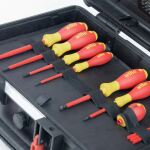 wiha Werkzeugkoffer Basic Set L electric  (rot/gelb, 46-teilig, mit Koffer)