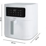 Medion Heißluftfritteuse Life MD 11740 E40 XL (weiß (matt), 2.150 Watt, Korb 5,2 Liter)