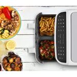 Medion Doppel Heißluftfritteuse Life P20 MD11760 XXL (weiß, 2.600 Watt, 2 Körbe je 4,35 Liter)