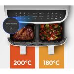 Medion Doppel Heißluftfritteuse Life P20 MD11760 XXL (weiß, 2.600 Watt, 2 Körbe je 4,35 Liter)
