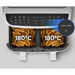 Medion Doppel Heißluftfritteuse Life P20 MD11760 XXL (weiß, 2.600 Watt, 2 Körbe je 4,35 Liter)
