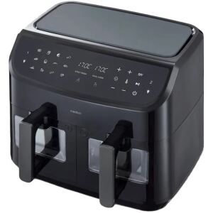 Medion Doppel Heißluftfritteuse Life P20 MD11760 XXL (schwarz, 2.600 Watt, 2 Körbe je 4,35 Liter)