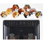 Medion Doppel Heißluftfritteuse Life P20 MD11760 XXL (schwarz, 2.600 Watt, 2 Körbe je 4,35 Liter)