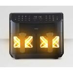 Medion Doppel Heißluftfritteuse Life P20 MD11760 XXL (schwarz, 2.600 Watt, 2 Körbe je 4,35 Liter)