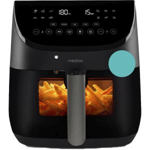 Medion Heißluftfritteuse Life X20 MD 13060 XL (schwarz, 1.700 Watt, Korb 6,6 Liter)