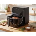Medion Heißluftfritteuse Life X20 MD 13060 XL (schwarz, 1.700 Watt, Korb 6,6 Liter)
