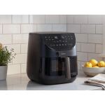 Medion Heißluftfritteuse Life X20 MD 13060 XL (schwarz, 1.700 Watt, Korb 6,6 Liter)