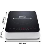 Medion LIFE Induktionskochplatte MD 18490 (schwarz/weiß, 2.000 Watt)