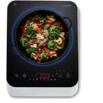 Medion LIFE Induktionskochplatte MD 18490 (schwarz/weiß, 2.000 Watt)
