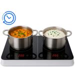 Medion LIFE Doppel-Induktionskochplatte MD18493 (schwarz, 3.500 Watt, 2x Ø 20cm)