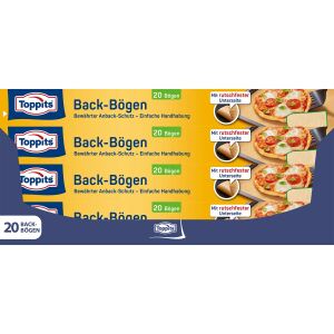 Melitta Toppits 3D-Backpapier Bögen (braun, 42x38cm, 20 Stück)
