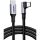Ugreen 100W USB-C auf USB-C Ladekabel (Winkel 90 Grad) (schwarz, 2 Meter, PD 100 Watt, 1x Winkelstecker)