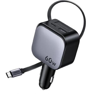 Ugreen EC602 Car Charger 60W KFZ-Ladegerät 1x USB-A 1x USB-C (1x USB-A, 1x USB-C, 1x USB-C Kabel)
