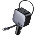 Ugreen EC602 Car Charger 60W KFZ-Ladegerät 1x USB-A 1x USB-C (1x USB-A, 1x USB-C, 1x USB-C Kabel)