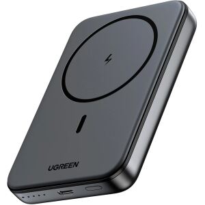 Ugreen Magnetische Kabellose Powerbank 10000mAh mit USB-C Kabel (schwarz)