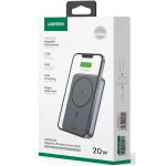 Ugreen Magnetische Kabellose Powerbank 10000mAh mit USB-C Kabel (schwarz)