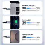 Ugreen 100W USB-C auf USB-C Ladekabel (Nylon) (schwarz, 1 Meter, PD 100 Watt)