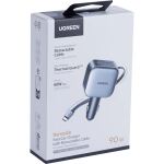 Ugreen Nexode EC603 90W KFZ-Schnellladegerät mit einziehbarem USB-C-Kabel