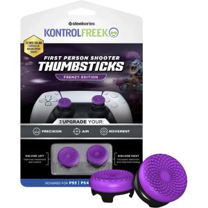 SteelSeries KontrolFreek FPS Performance Thumbsticks - Frenzy Edition (violett/schwarz, 2 Stück, für Playstation 5/4 Controller)