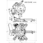 Metabo KGSV 254 MC, Kapp- und Gehrungssäge ((615254000), 1450 Watt)