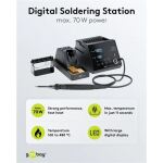 Goobay Digitale Lötstation 70 (schwarz, 70 Watt)