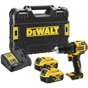 Dewalt Akku-Schlagbohrschrauber DCD709M2T-QW, 18Volt (gelb/schwarz, 2x Li-Ion XR Akku 4Ah, Ladegerät, in T STAK-Box)