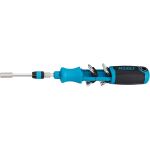 HAZET Bit Ratschen-Schraubendreher 811R-3 (blau/schwarz, mit integriertem Magazin)