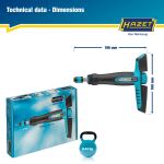 HAZET Drehmomentschraubendreher mit Quergriff (schwarz/blau, 1 - 6 Nm, 1/4" Bitaufnahme)